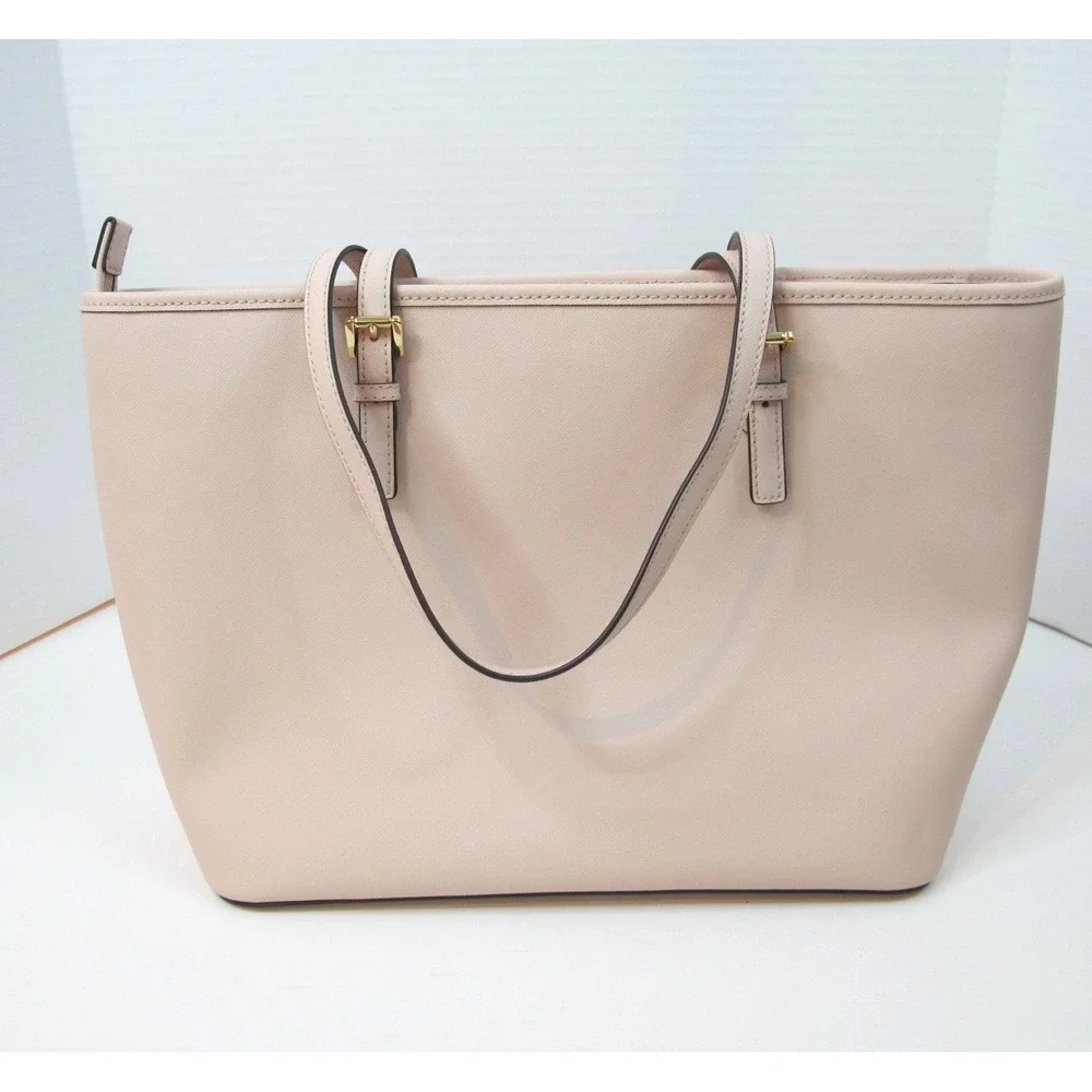 Michael‎ Kors Medium Jet Set Saffiano Leather Top-Zip Multifunction Tote Handbag